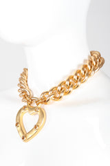 Recess Los Angeles Vintage Erwin Pearl Heart Curb Chain Collar Necklace