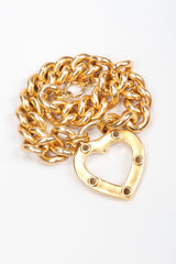 Recess Los Angeles Vintage Erwin Pearl Heart Curb Chain Collar Necklace