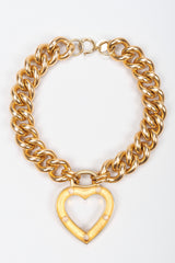 Recess Los Angeles Vintage Erwin Pearl Heart Curb Chain Collar Necklace