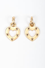 Recess Los Angeles Vintage Erwin Pearl Heart Lock Earrings