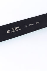 Wide sueded leather color block belt by Escada inside label @recessla