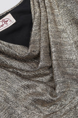 Recess Los Angeles Vintage Edward Harney Metallic Lamé Cowl Back Dress