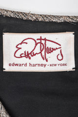 Recess Los Angeles Vintage Edward Harney Metallic Lamé Cowl Back Dress