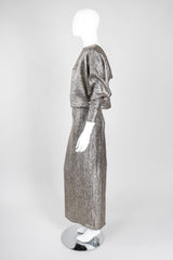 Recess Los Angeles Vintage Edward Harney Metallic Lamé Cowl Back Dress