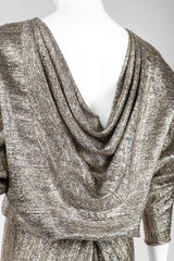 Recess Los Angeles Vintage Edward Harney Metallic Lamé Cowl Back Dress