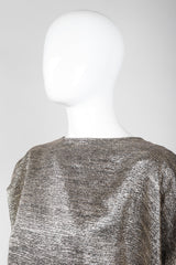 Recess Los Angeles Vintage Edward Harney Metallic Lamé Cowl Back Dress