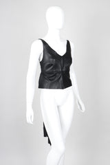 Recess Los Angeles Vintage Elisabetta Rogiani Leather Tie-Back Backless Camisole