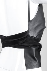 Recess Los Angeles Vintage Elisabetta Rogiani Leather Tie-Back Backless Camisole