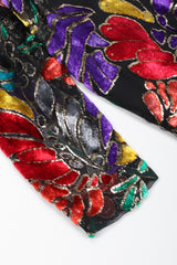 Recess Los Angeles Vintage Helga for Elizabeth Arden Salon Floral Velvet Lamé Burnout Dress