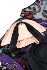 Recess Los Angeles Vintage Helga for Elizabeth Arden Salon Floral Velvet Lamé Burnout Dress