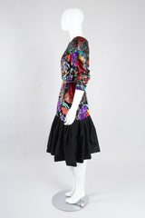 Recess Los Angeles Vintage Helga for Elizabeth Arden Salon Floral Velvet Lamé Burnout Dress