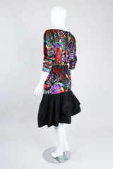 Recess Los Angeles Vintage Helga for Elizabeth Arden Salon Floral Velvet Lamé Burnout Dress