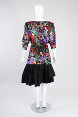 Recess Los Angeles Vintage Helga for Elizabeth Arden Salon Floral Velvet Lamé Burnout Dress