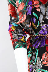 Recess Los Angeles Vintage Helga for Elizabeth Arden Salon Floral Velvet Lamé Burnout Dress