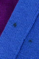 Vintage Elizabeth Arden The Salon Colorblock Batwing Knit Cape Coat Scarf Stain