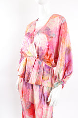 Vintage Emanuel Ungaro Parallèle Floral Silk 3-Pc Leisure Set on mannequin crop @ Recess LA