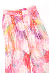 Vintage Emanuel Ungaro Parallèle Floral Silk 3-Pc Leisure Set pant waist @ Recess LA