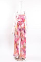 Vintage Emanuel Ungaro Parallèle Floral Silk 3-Pc Leisure Set on mannequin cami @ Recess LA