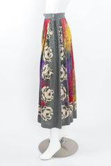 Vintage Emanuel Ungaro Ombré Rose Print Skirt on mannequin side @ Recess LA