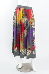Vintage Emanuel Ungaro Ombré Rose Print Skirt on mannequin front @ Recess LA