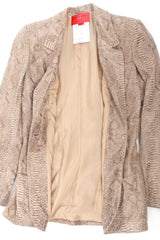 Vintage Emanuel Ungaro Suede Snakeskin Jacket Suit jacket flat @ Recess LA