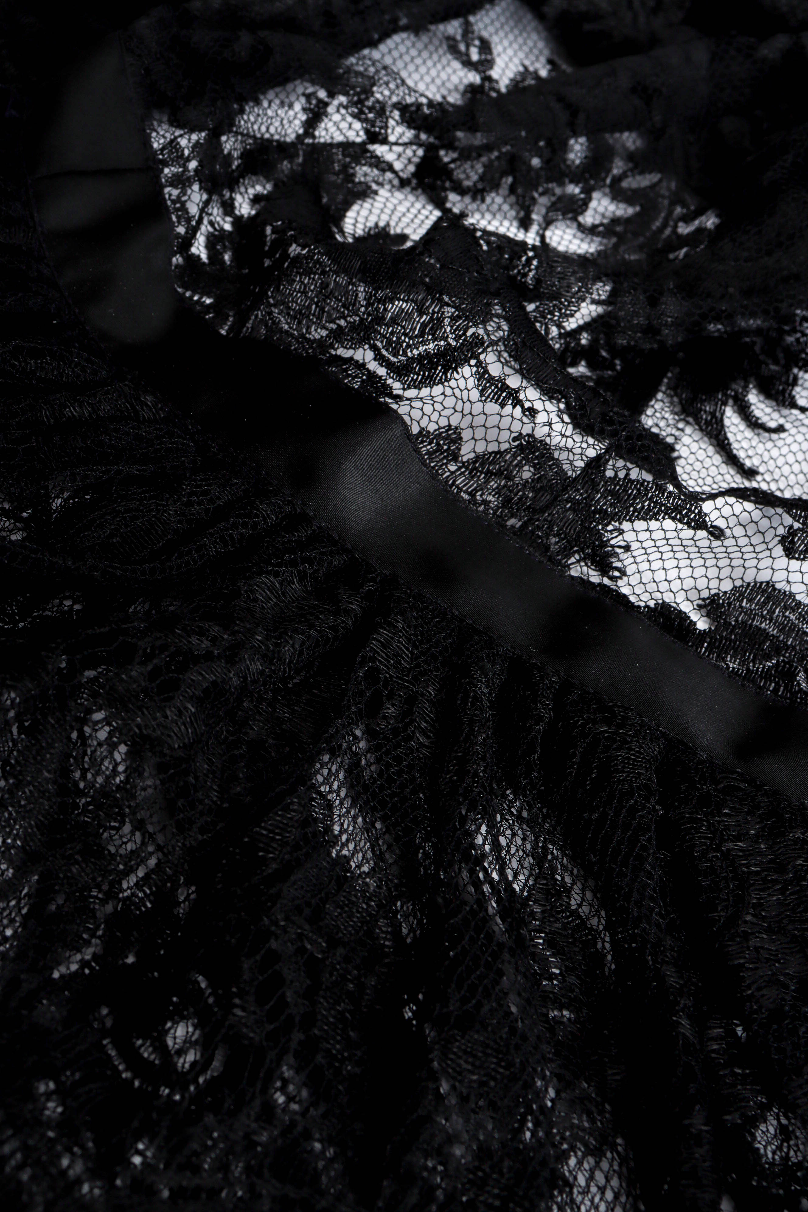 Vintage Emanuel Ungaro Bow Sheer Lace Dress lace/ribbon detail @ Recess LA