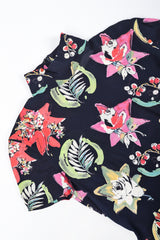 Recess Designer Consignment Vintage Emanuel Ungaro Parallèle Contrast Floral Top & Pant Set Los Angeles Resale Recycled