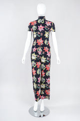 Recess Designer Consignment Vintage Emanuel Ungaro Parallèle Contrast Floral Top & Pant Set Los Angeles Resale Recycled