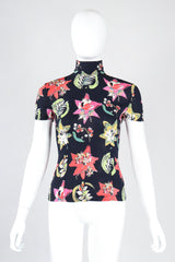 Recess Designer Consignment Vintage Emanuel Ungaro Parallèle Contrast Floral Top & Pant Set Los Angeles Resale Recycled