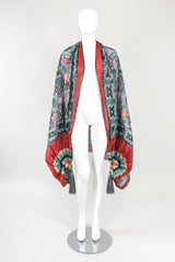 Recess Designer Consignment Vintage Emanuel Ungaro  Silk Paisley Tassel Scarf Wrap Los Angeles Resale