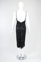 Recess Designer Consignment Vintage Emanuel Ungaro Parallèle Sequin Lace Cocktail Sheath Dress Los Angeles Resale