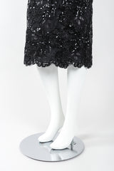 Recess Designer Consignment Vintage Emanuel Ungaro Parallèle Sequin Lace Cocktail Sheath Dress Los Angeles Resale