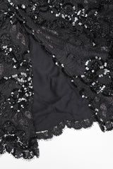 Recess Designer Consignment Vintage Emanuel Ungaro Parallèle Sequin Lace Cocktail Sheath Dress Los Angeles Resale