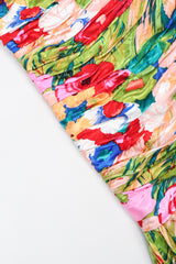 Recess Los Angeles Vintage Evenings by Raul Blanco Evenings Ruched Floral Puff Sleeve Bubble Dress