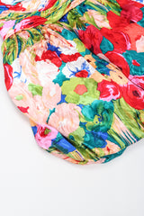 Recess Los Angeles Vintage Evenings by Raul Blanco Evenings Ruched Floral Puff Sleeve Bubble Dress