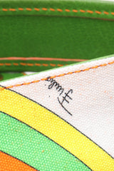 Recess Los Angeles Vintage Pucci Colorblock Print Suede Buckle Bag