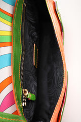 Recess Los Angeles Vintage Pucci Colorblock Print Suede Buckle Bag