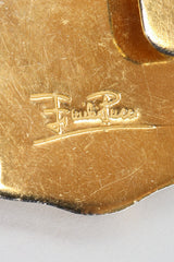 Vintage Emilio Pucci Gold Medallion Logo Chain Belt Signature Stamp