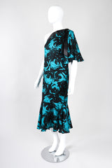 Recess Los Angeles Vintage Emilio One-Shoulder Floral Flounce Dress