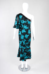 Recess Los Angeles Vintage Emilio One-Shoulder Floral Flounce Dress