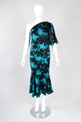 Recess Los Angeles Vintage Emilio One-Shoulder Floral Flounce Dress