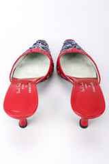 Recess Los Angeles Vintage Paul Smith for Emma Hope Sequin Swirl Kitten Heel Mule Sandals