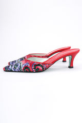 Recess Los Angeles Vintage Paul Smith for Emma Hope Sequin Swirl Kitten Heel Mule Sandals