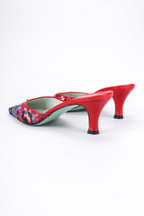 Recess Los Angeles Vintage Paul Smith for Emma Hope Sequin Swirl Kitten Heel Mule Sandals