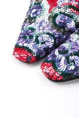 Recess Los Angeles Vintage Paul Smith for Emma Hope Sequin Swirl Kitten Heel Mule Sandals