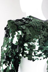 Recess Los Angeles Designer Consignment Vintage Emporio Armani Paillette Shimmy Sleeve Shrug