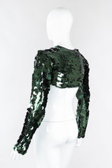 Recess Los Angeles Designer Consignment Vintage Emporio Armani Paillette Shimmy Sleeve Shrug