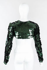 Recess Los Angeles Designer Consignment Vintage Emporio Armani Paillette Shimmy Sleeve Shrug