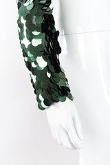 Recess Los Angeles Designer Consignment Vintage Emporio Armani Paillette Shimmy Sleeve Shrug