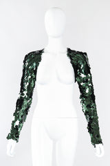 Recess Los Angeles Designer Consignment Vintage Emporio Armani Paillette Shimmy Sleeve Shrug